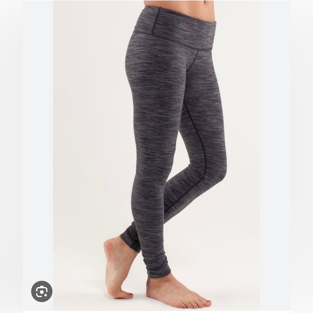 Lululemon Wunder Under mid-rise striped leggings